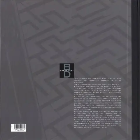 Verso de l'album Le Vol d'Icare