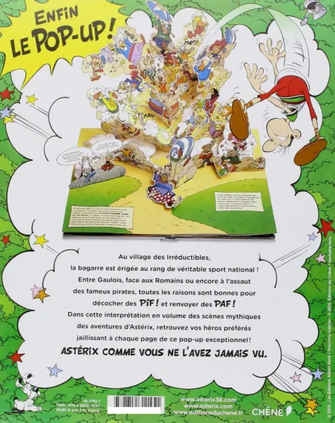 Verso de l'album Astérix Tome 4 Astérix, les bagarres, le pop-up !