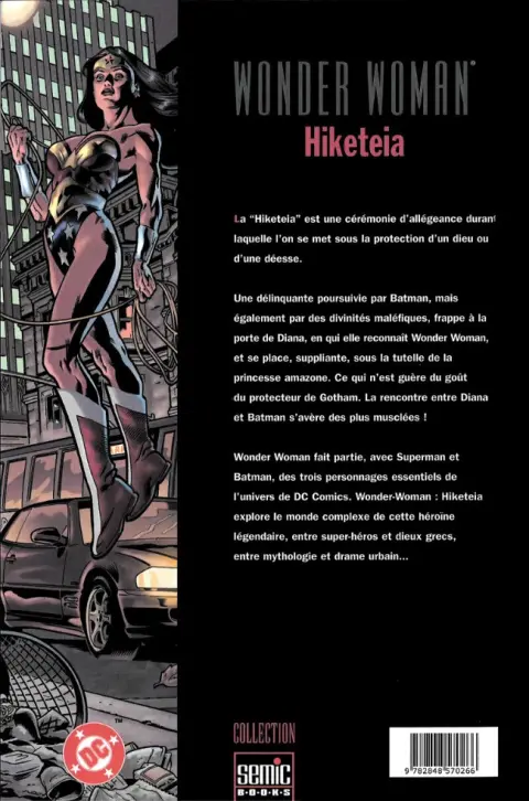 Verso de l'album Wonder Woman - Hiketeia