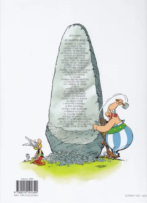 Verso de l'album Astérix Tome 2 La Serpe d'or