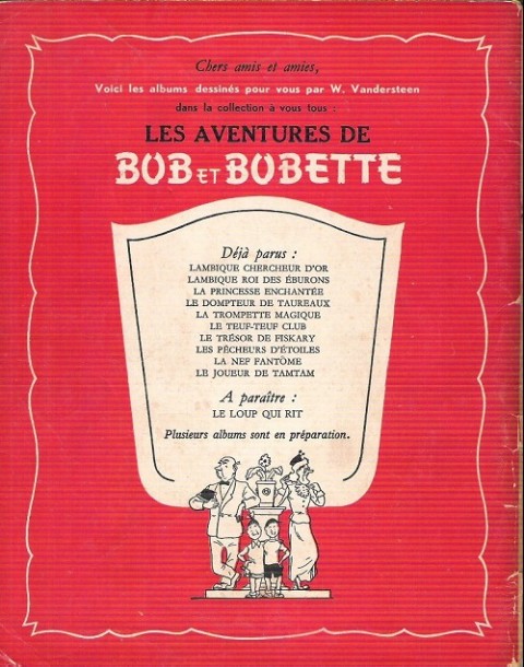 Verso de l'album Bob et Bobette Tome 3 Lambique roi des éburons