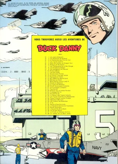 Verso de l'album Buck Danny Tome 6 Attaque en Birmanie