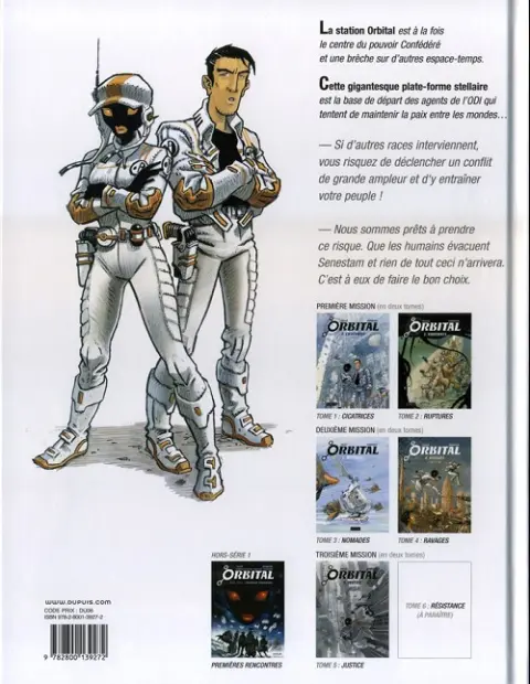 Verso de l'album Orbital Tome 2 Ruptures