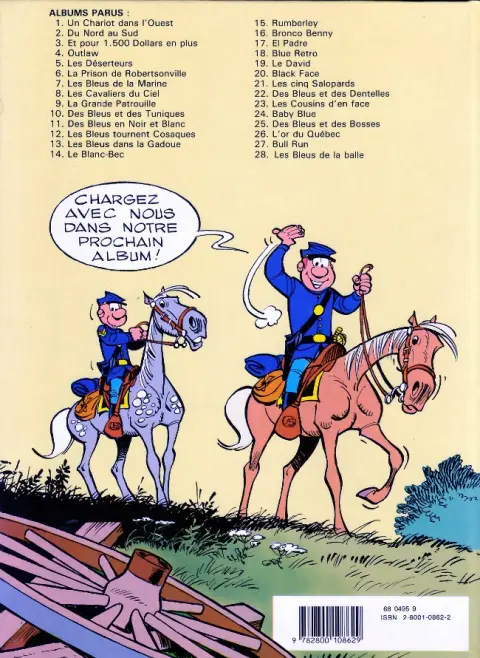 Verso de l'album Les Tuniques Bleues Tome 5 Les déserteurs