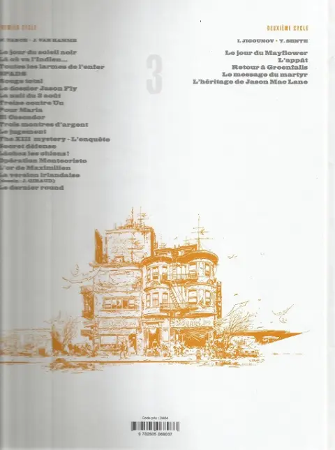 Verso de l'album XIII Tome 3 Toutes les larmes de l'enfer
