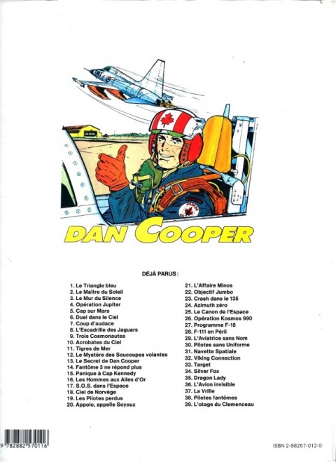 Verso de l'album Les aventures de Dan Cooper Tome 40 Alerte sur le Clem