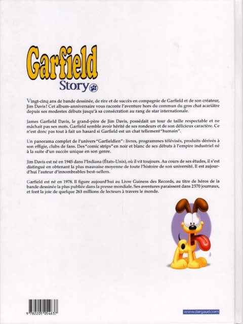 Verso de l'album Garfield Garfield Story - Une vie de chat