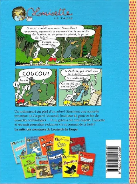 Verso de l'album Louisette la taupe Tome 11 L'ordi cagette