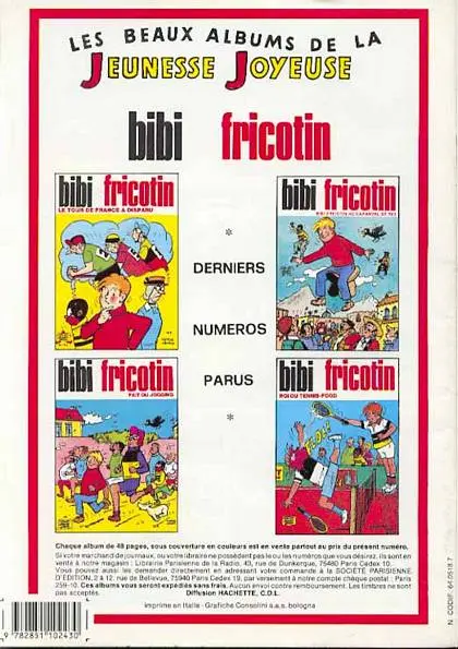 Verso de l'album Les Pieds Nickelés Tome 126 Les Pieds Nickelés font la fête