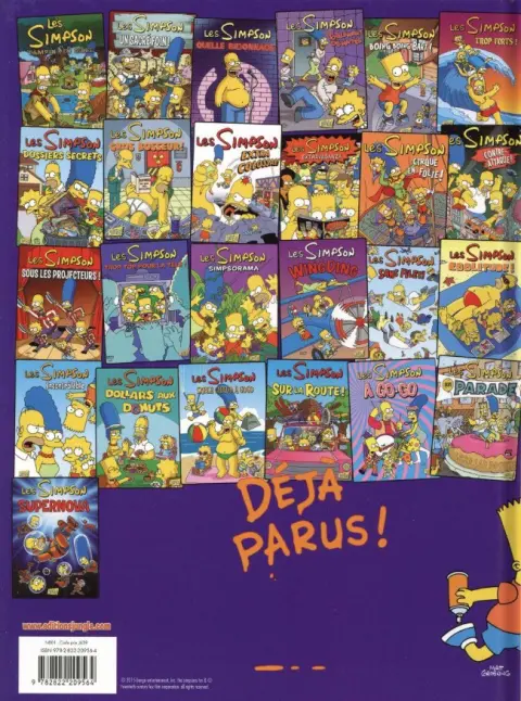 Verso de l'album Les Simpson Tome 26 Confidentiel