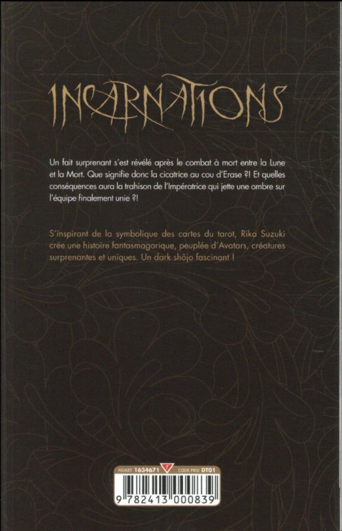 Verso de l'album Incarnations 13