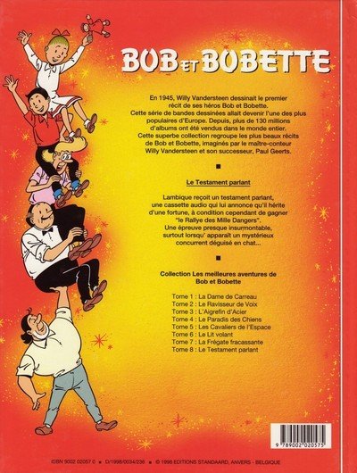 Verso de l'album Les meilleures aventures de Bob et Bobette Tome 8 Le testament parlant