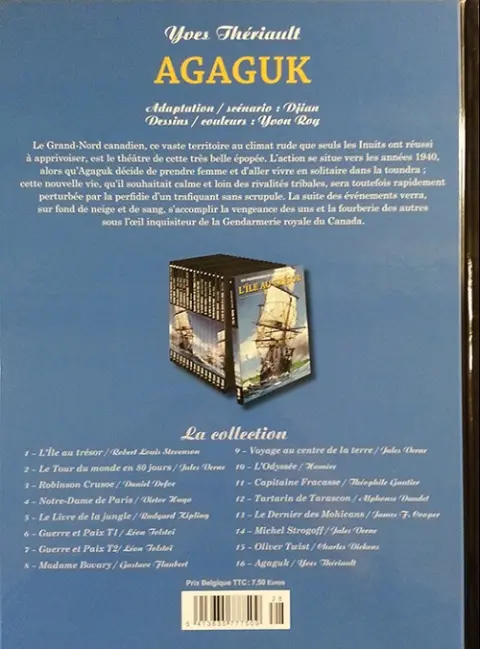Verso de l'album Les Indispensables de la Littérature en BD Tome 16 Agaguk