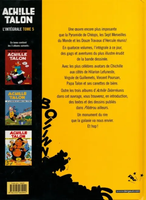 Verso de l'album Achille Talon L'Intégrale Tome 5