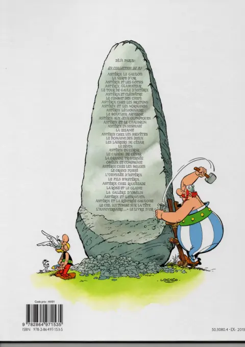 Verso de l'album Astérix Tome 32 Astérix et la rentrée gauloise