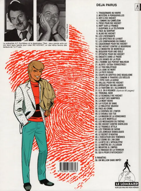 Verso de l'album Ric Hochet Tome 11 Cauchemar pour Ric Hochet