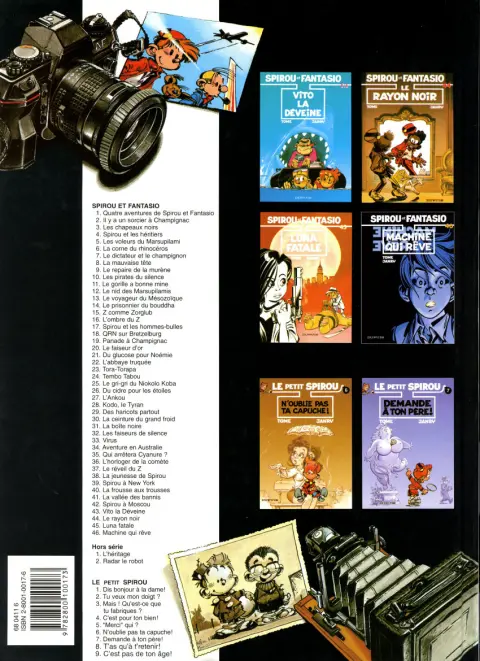 Verso de l'album Spirou et Fantasio Tome 15 Z comme Zorglub