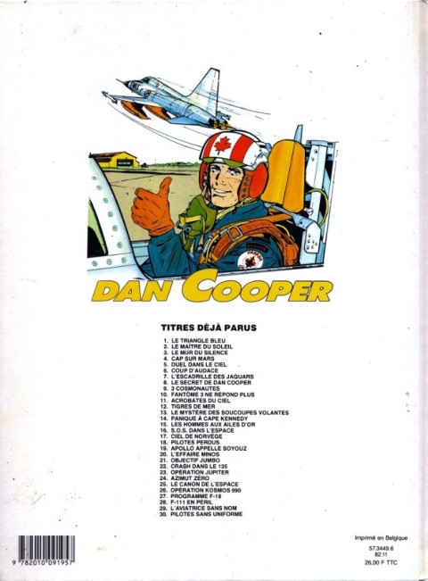 Verso de l'album Les aventures de Dan Cooper Tome 30 Pilotes sans uniforme