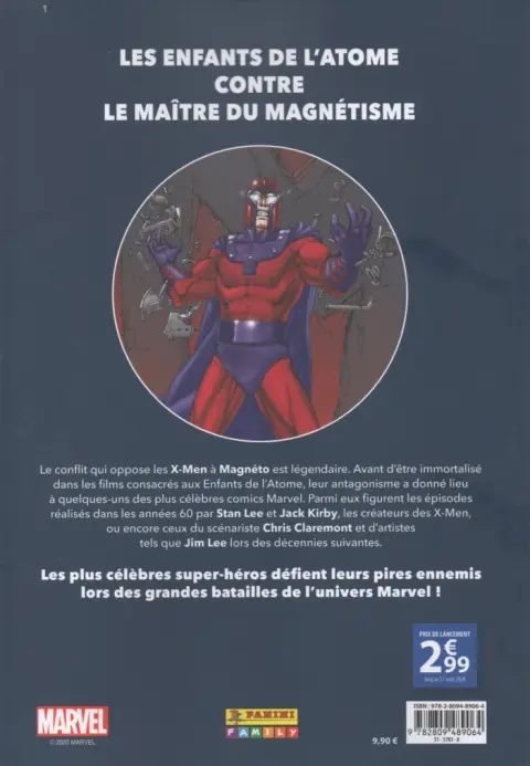 Verso de l'album Marvel - Les Grandes Batailles Tome 4 X-Men VS Magnéto