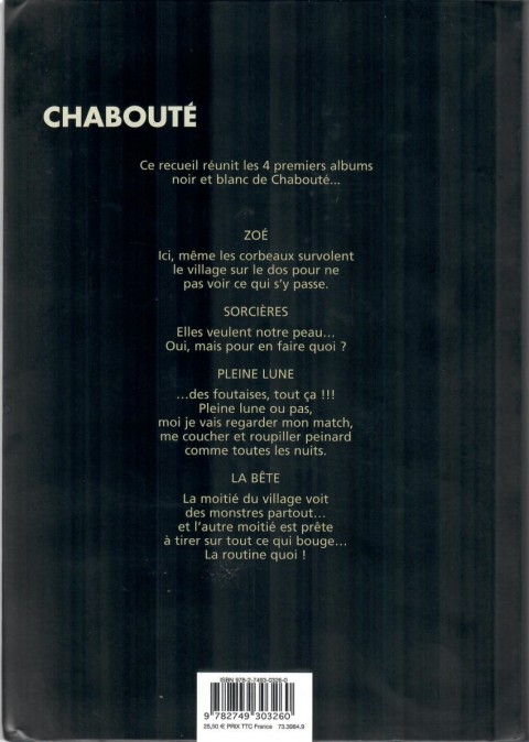 Verso de l'album Zoé - Sorcières - Pleine Lune - La bête