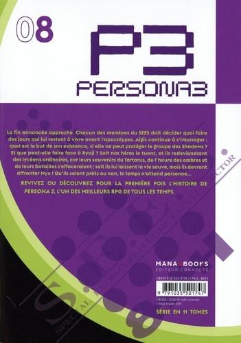 Verso de l'album Persona 3 08