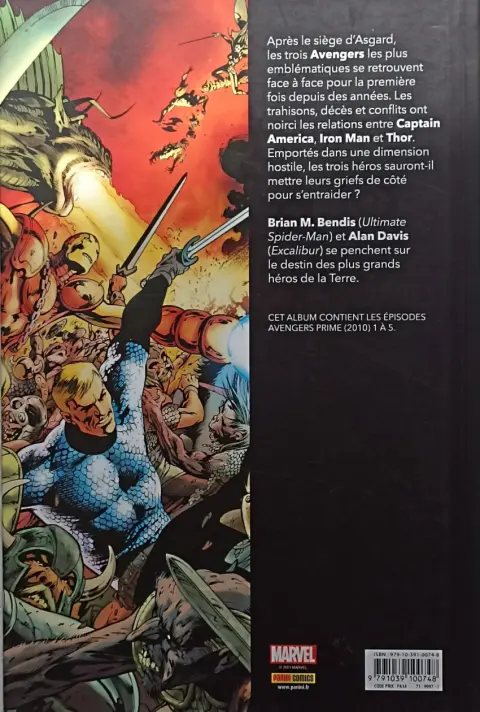 Verso de l'album Avengers Réunion