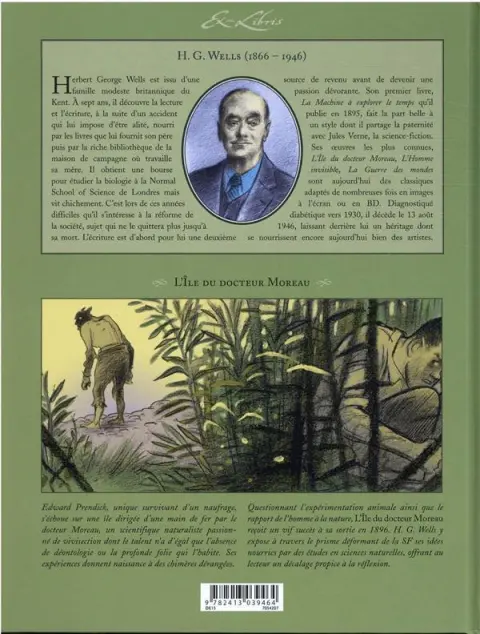 Verso de l'album L'Île du docteur Moreau Volume 1