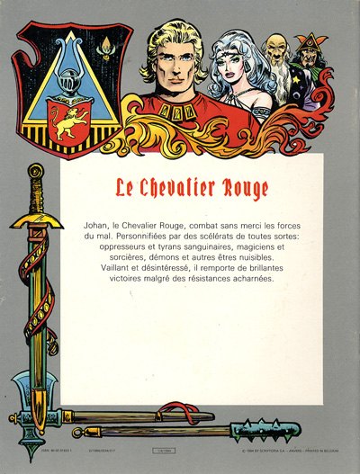 Verso de l'album Le Chevalier Rouge Tome 1 Les survivants