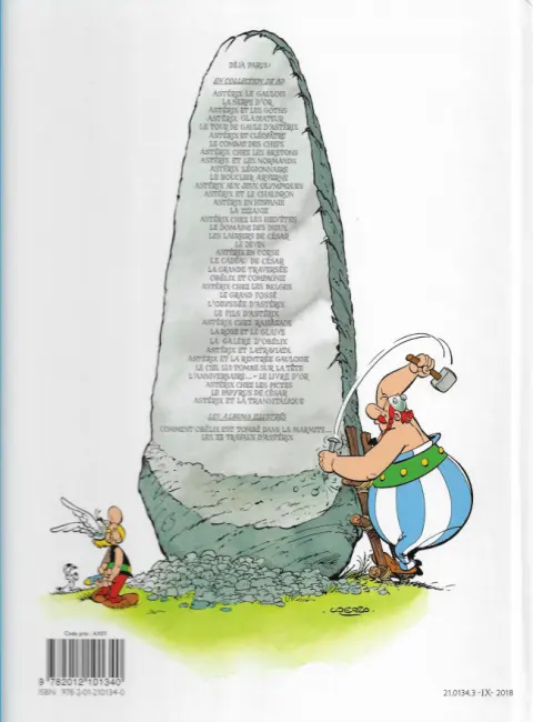 Verso de l'album Astérix Tome 2 La Serpe d'or