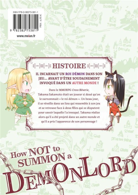 Verso de l'album How not to summon a Demon Lord 1