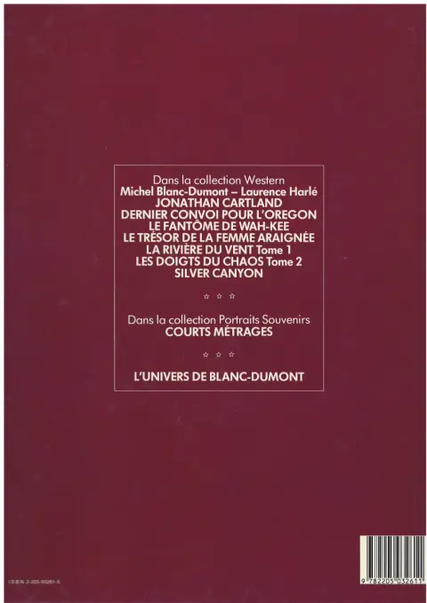Verso de l'album Jonathan Cartland Tome 6 Les doigts du chaos