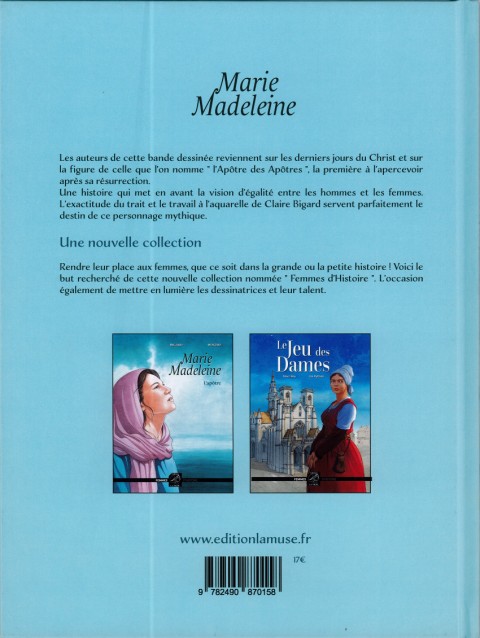Verso de l'album Femmes d'Histoire 1 Marie Madeleine
