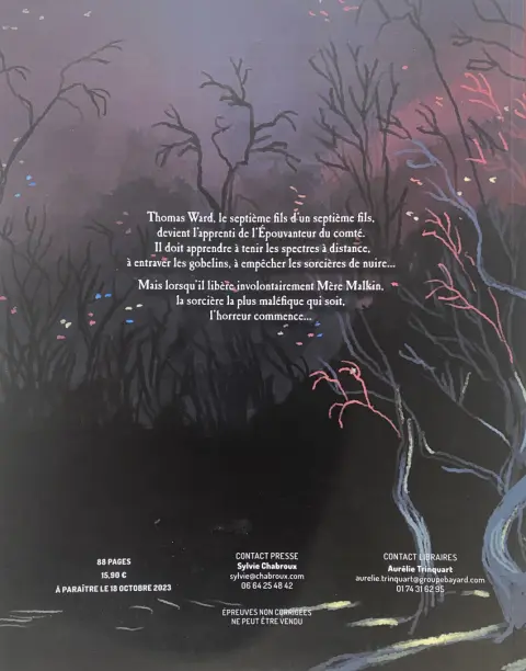 Verso de l'album L'Epouvanteur 1 L'apprenti épouvanteur