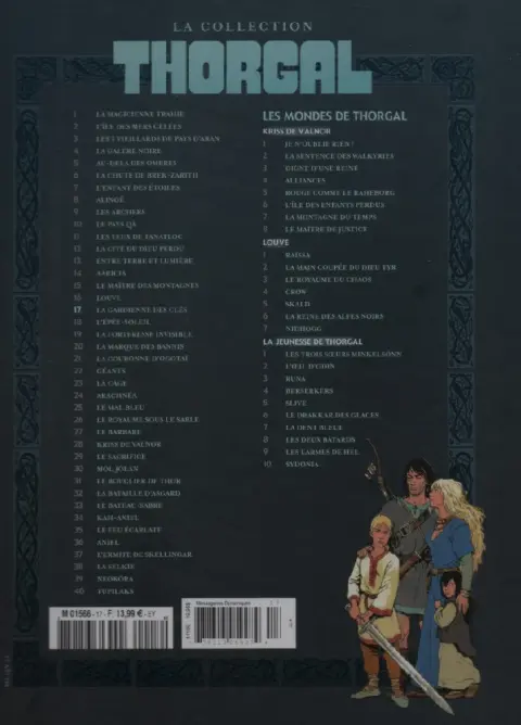 Verso de l'album Thorgal - La collection Tome 17 La gardienne des clés