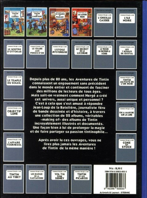 Verso de l'album Comment Hergé a créé... Tome 4 Le lotus bleu