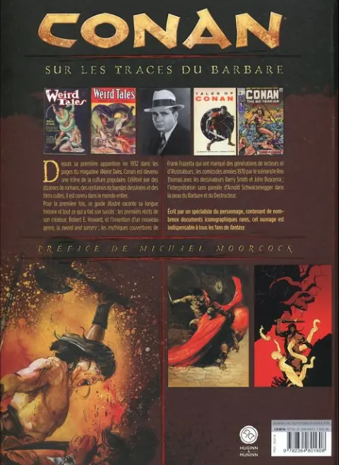 Verso de l'album Conan, sur les traces du barbare