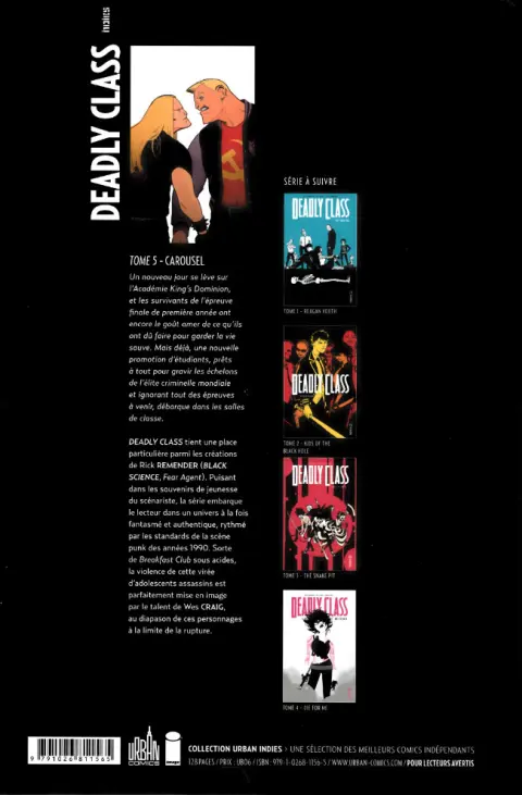 Verso de l'album Deadly Class Tome 5 Carousel
