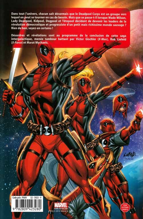 Verso de l'album Deadpool Corps Tome 2 Révolution !