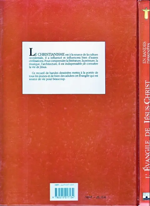 Verso de l'album L'Évangile de Jésus Christ en bandes dessinées