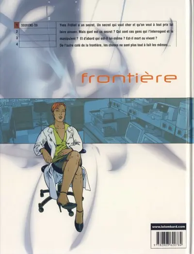 Verso de l'album Frontière Tome 1 Souviens-toi