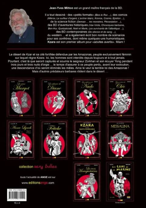 Verso de l'album Kzara ou Les nuits barbares