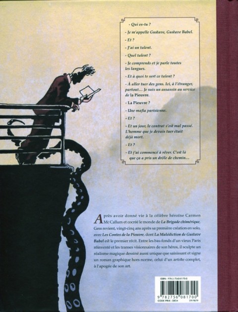 Verso de l'album Les contes de la Pieuvre 1 La Malédiction de Gustave Babel
