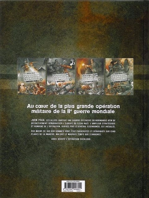 Verso de l'album Opération Overlord Tome 4 Commando Kieffer