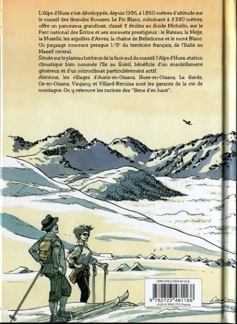 Verso de l'album Alpe d'Huez L'histoire d'Huez