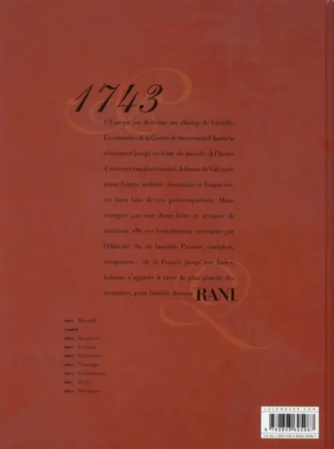 Verso de l'album Rani Tome 1 Bâtarde