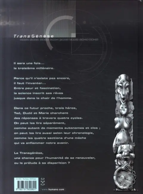 Verso de l'album L'Ancêtre programmé