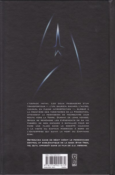 Verso de l'album Star Trek Tome 2 Spock - Réflexions