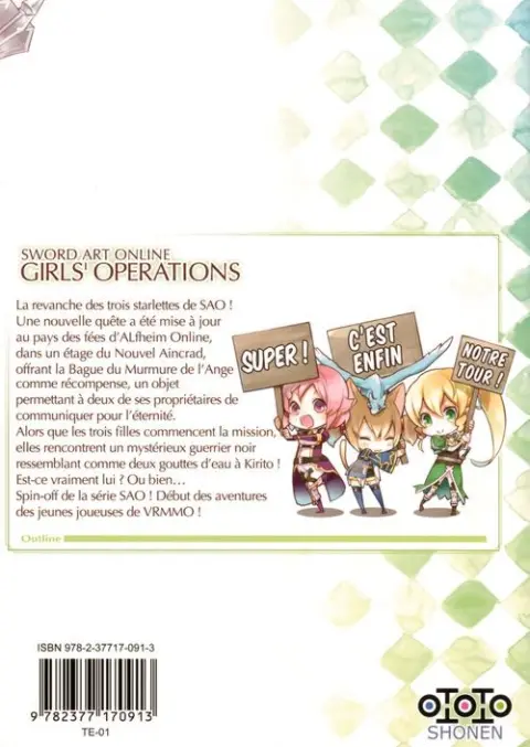 Verso de l'album Sword art online - Girls' Ops 001
