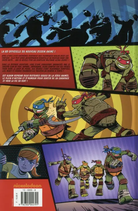 Verso de l'album Teenage Mutant Ninja Turtles - Les Nouvelles Aventures Tome 2