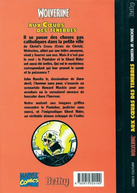 Verso de l'album Wolverine Tome 2 Aux cœurs des ténébres